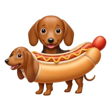 Dachshund with hotdog sticker