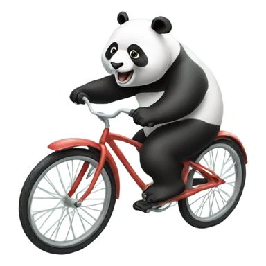 Panda riding a bike sticker