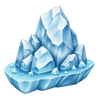 A 3D iceberg in Apple emoji style
 sticker