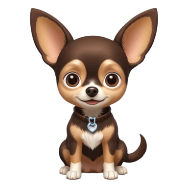 Chihuahua  noir marron prénom daisy pixar dessin animé cinéma Géant film Disney  sticker