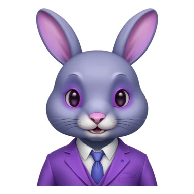 Bonnie es un conejo animatrónico de color índigo con ojos magenta. El color de su hocico, panza y el interior de sus orejas es un color lavanda.Tiene orejas largas articuladas e tiene dientes redondos y carece de cejas.Su traje parece estar hecho de un material metálico. haz solo su cabeza sticker