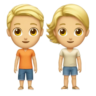 blond boyfriend and tanned asian girlfriend tourists sticker