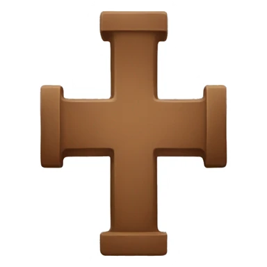 a brown cross for say no sticker