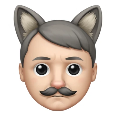 adolf hitler with cat ears  sticker