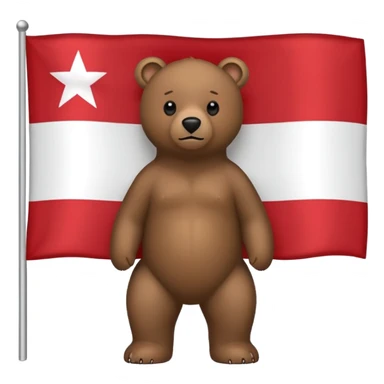 California state flag emoji with bear, red star, and red stripe sticker