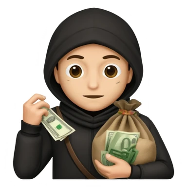 un holbre vestido de ladron sticker