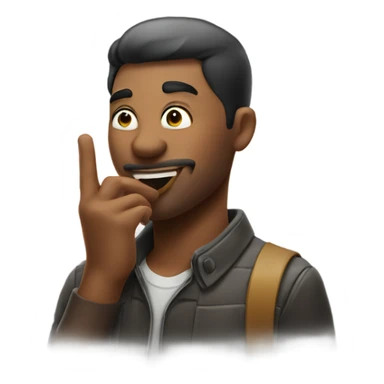 man winking and blowing a kiss sticker