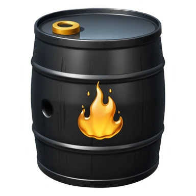 generate a realistic a barrel of oil sticker