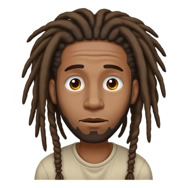 realistic black guy with dreads nodding his head sticker