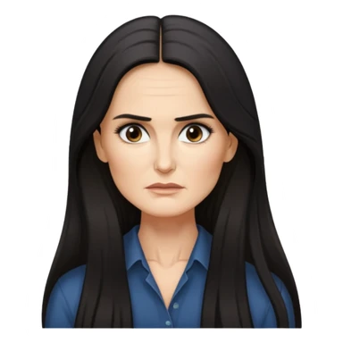 Demi Moore serious up to the waist sticker