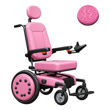 pink oreo cookies design on electric wheelchair sticker