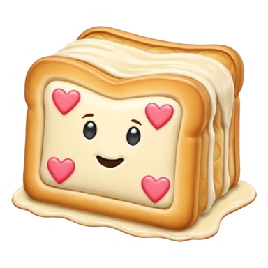Frosted Toaster strudel pastry with hearts sticker