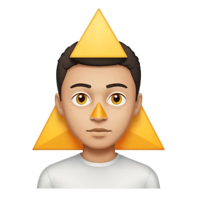 full body orange domestic shorthair slim cat with yellow/orange eyes with a white triangle on his nose sticker