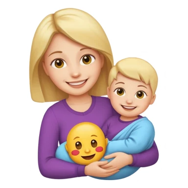 woman holding baby emoji sticker
