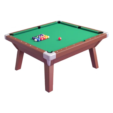 billiards table with triangle rack sticker