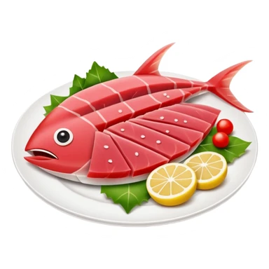 Make tuna sashimi iPhone emoji style sticker