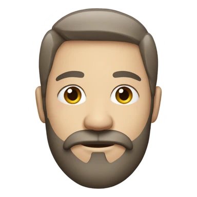 short hair man with fair skin and detailed beard and moustache sticker