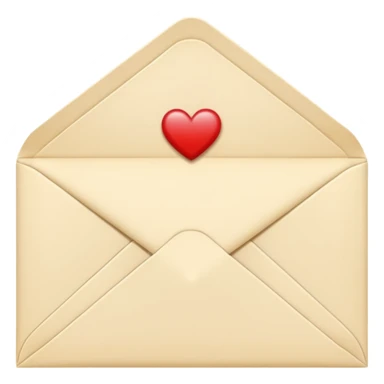 Cream-colored romantic Letter Envelope  sticker