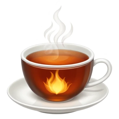 Cup of black tea sticker