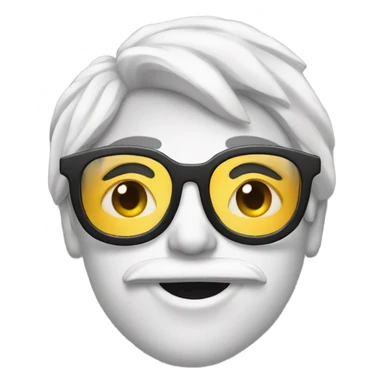 Kiss with glasses  sticker