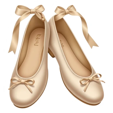 Beige silk ballerina shoes sticker