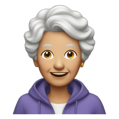 grandmother who is on a tramoling sticker