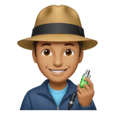 Vape dancing like a kid and happy sticker