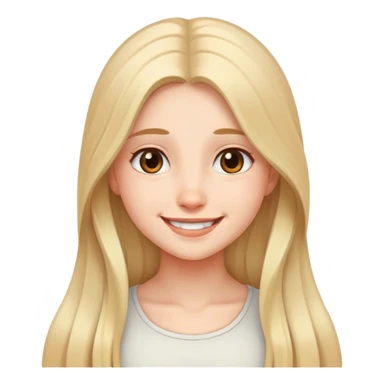 smiling girl portrait gaze long hair  sticker