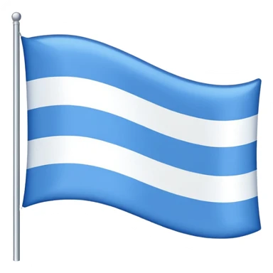Flag with 3 horizontal lines: white, blue, white sticker