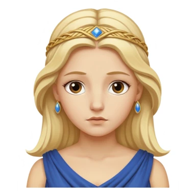 Metis The blonde pre-Olympian goddess of wisdom, counsel, and deep thought. She was the first wife and advisor of Zeus and the mother of Athena, the later goddess of wisdom. Her name connoted "cunning intelligence," a quality highly valued in Greek heroes like Odysseus. 
 sticker