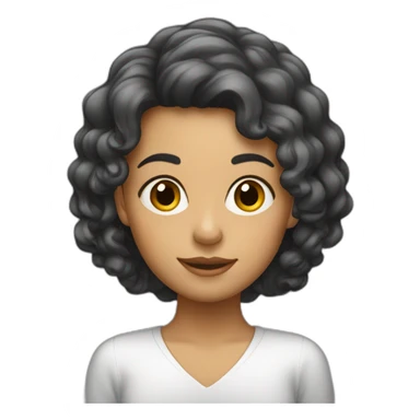 Fille avec des cheveux attachés sticker