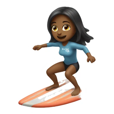 Girl surfing sticker