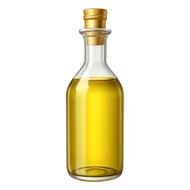 olive oil bottle object icon, glass bottle with golden olive oil, 3D cartoon, mobile game icon style, clean background, no text, no watermark
 sticker