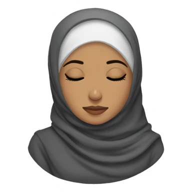 Cozy Hijabi sleeping sticker