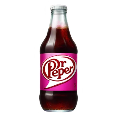 Dr Pepper with a pink bow on top sticker