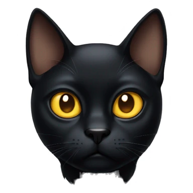 black cat with golden eyes scowling sticker