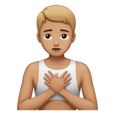 A person stands still, hand on their chest, hesitating between a floating “ “No.” Their face shows discomfort, but they don’t rush to choose. Nearby, someone looks disappointed but calm. The scene captures **pausing, tolerating discomfort, and making space for others' feelings.**  sticker