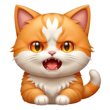 gay angry rage screaming loudly cryjng emoticon kawaii kitten sticker