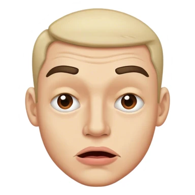 A guy bitting his lip and one eye brow is raising up and one is down sticker