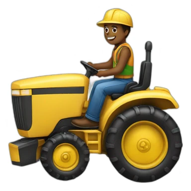 Humain sur un tracteur sticker