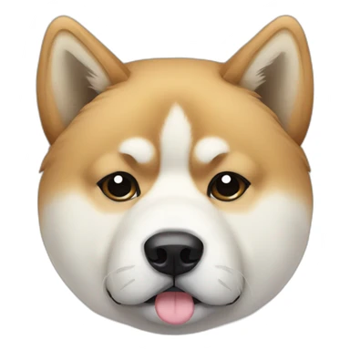 Akita inu sad sticker