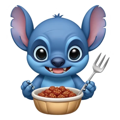 Stitch eating arrosticini sticker