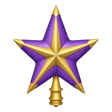 purple and gold tree topper sticker