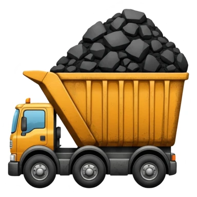 truck with coal ore sticker