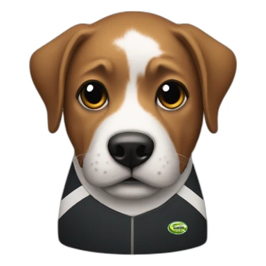 Chien noir rugbyman sticker