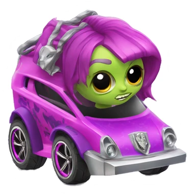 Hot wheels monster high Ghoul Mobile sports car sticker