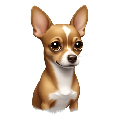 Chihuahua all brown face with only white on nose sticker