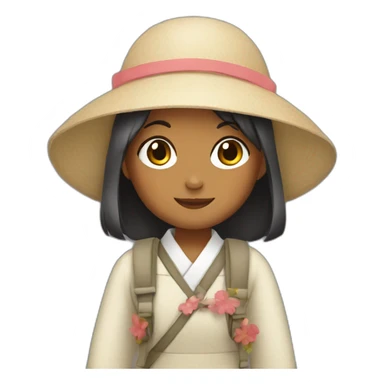 girl traveling in japan sticker