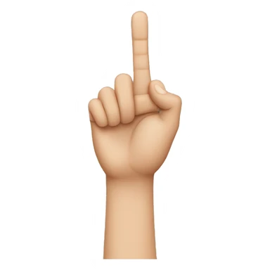 Holding finger and  sticker