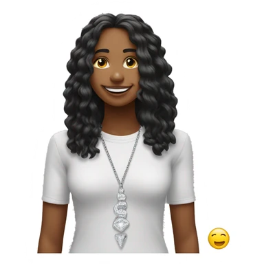 Create me  diamond chain with a pendant that says SLZ sticker